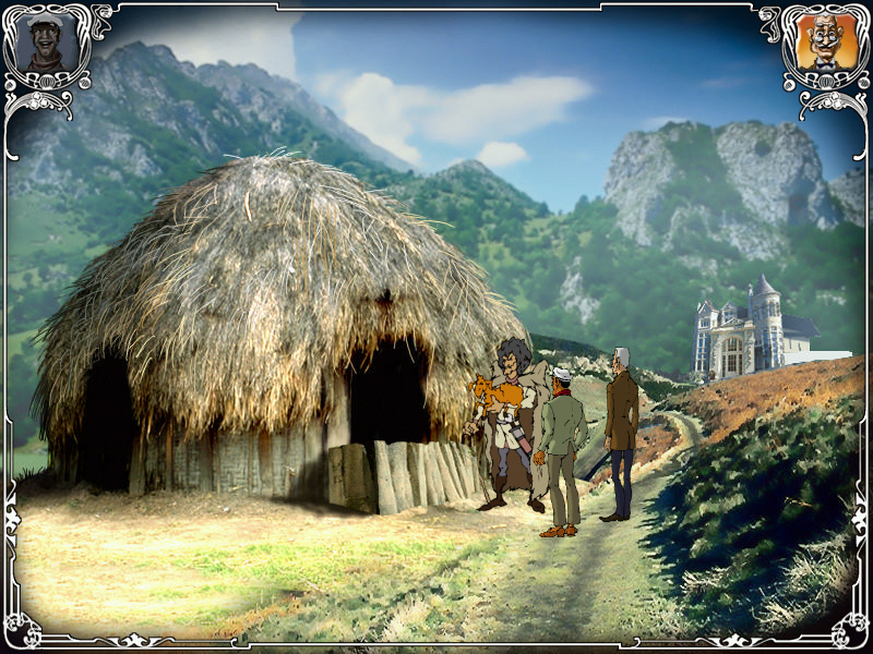 Screenshot из игры Двенадцать стульев (локация - Хижина)