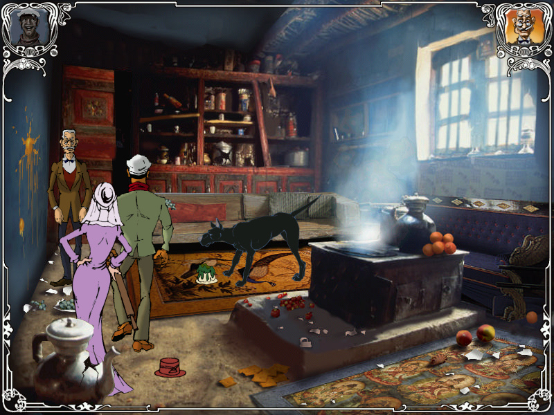 Screenshot из игры Двенадцать стульев (локация - В комнате Сулико на даче Саахадзе)