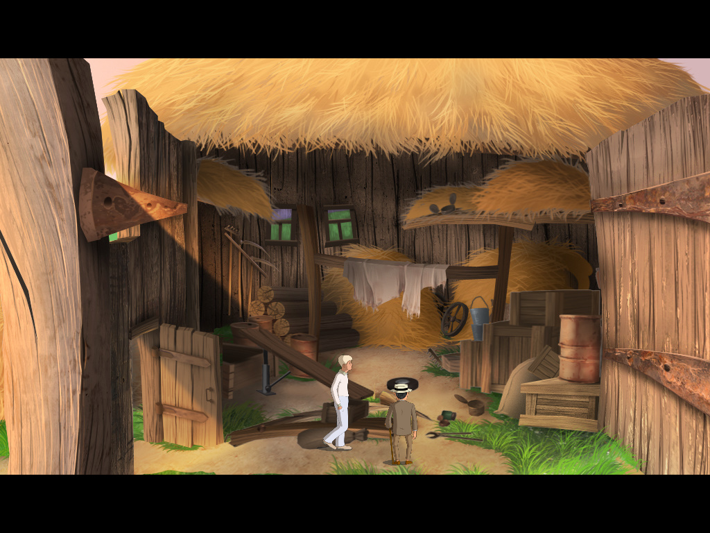 Screenshot из игры Золотой теленок (локация - Амбар)
