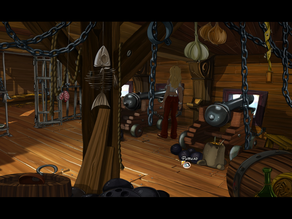 Screenshot из игры So Blonde (локация - Прекрасная Дева, Трюм)