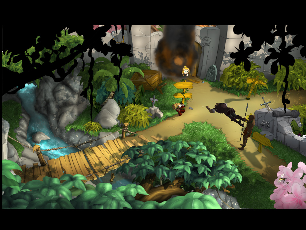 Screenshot из игры So Blonde (локация - Перекресток)