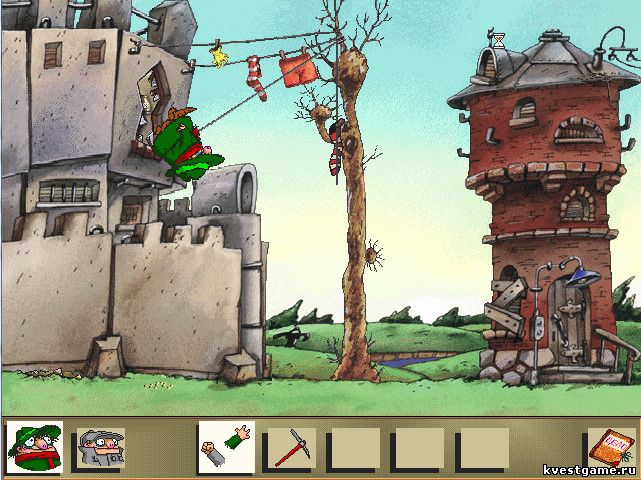 Screenshot из игры Братья Пилоты. Дело о серийном маньяке - локация Проникновение в убежище Сумо (уровень 8)