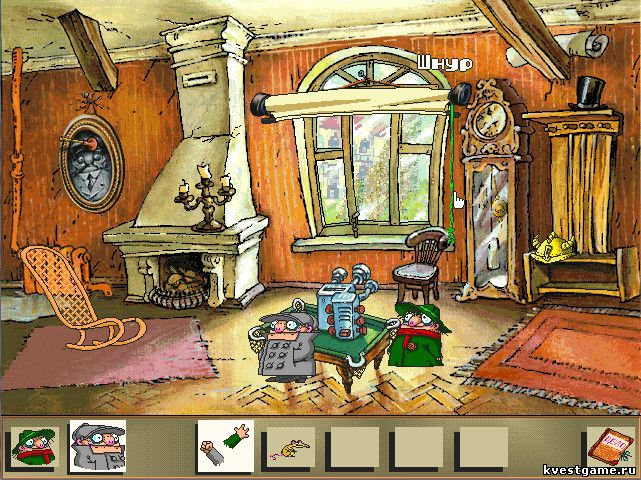 Screenshot из игры Братья Пилоты. Дело о серийном маньяке - локация Опознание похитителя (уровень 2)