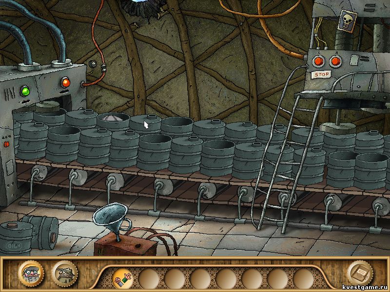 Screenshot из игры Братья Пилоты. Обратная сторона Земли - локация Склад (уровень 21)