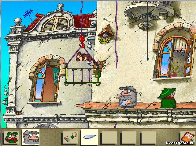 Screenshot из игры Братья Пилоты. По следам полосатого слона - локация Карниз (уровень 9)