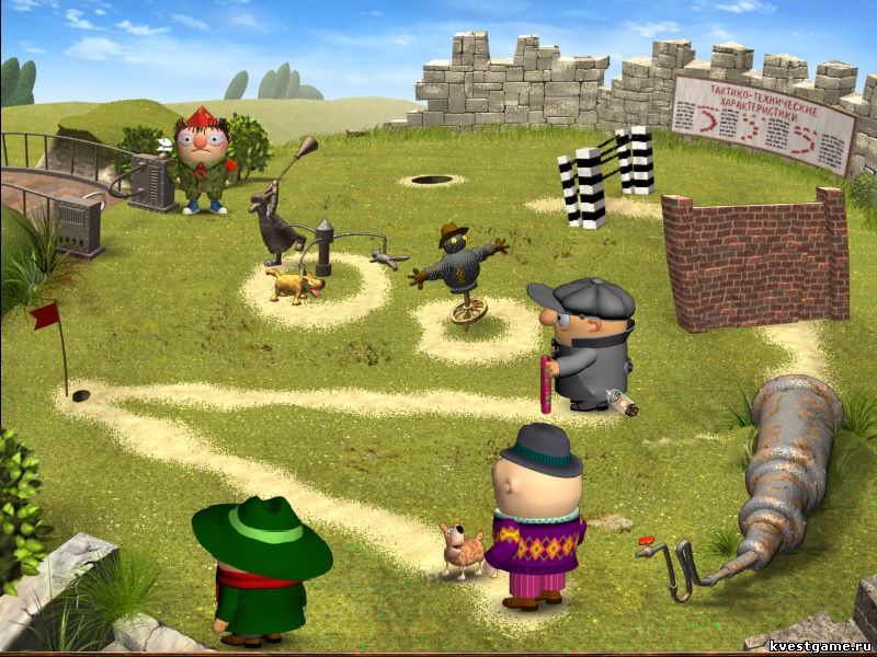 Screenshot из игры Братья Пилоты 3D-2. Тайны Клуба Собаководов - локация Полигон