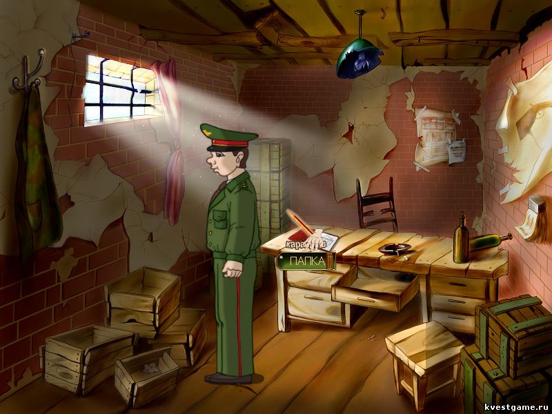 Screenshot из игры ДМБ 3 - локация Каптерка (Склад)