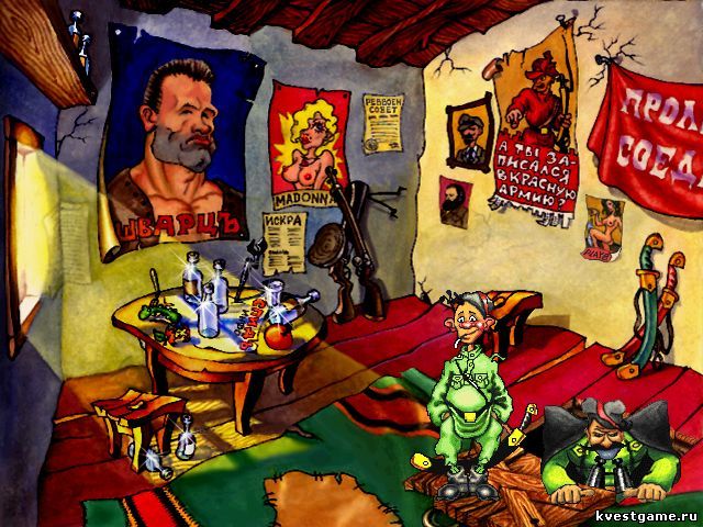 Screenshot из игры Петька и Василий Иванович спасают Галактику