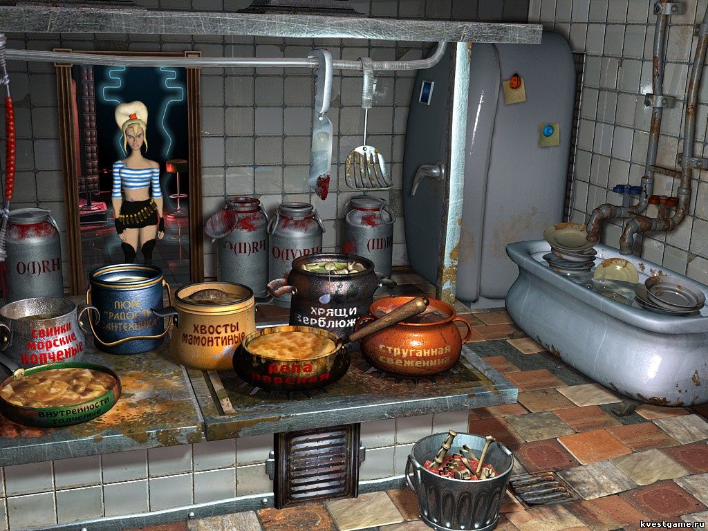 Screenshot из игры Петька 6 - локация Кухня (уровень 2)