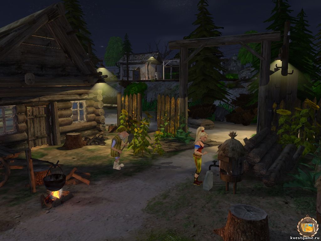Screenshot из игры Петька 8 - локация Пасека (уровень 1)