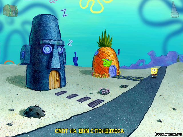 Screenshot из игры Губка Боб: Работник месяца - локация Дом СпанчБоба (уровень 3)