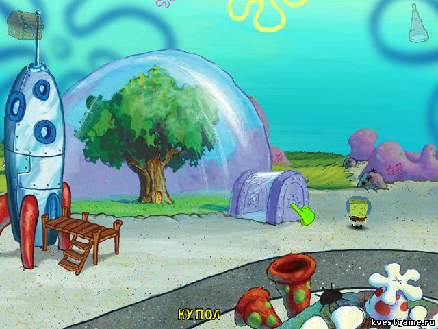 Screenshot из игры Губка Боб: Работник месяца - локация дом Сенди (уровень 3)