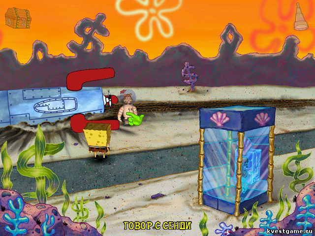 Screenshot из игры Губка Боб: Работник месяца - Локация место посадки (уровень 4)
