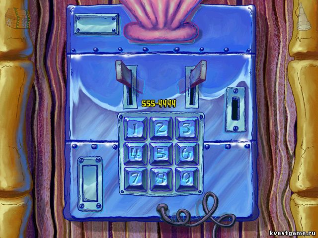 Губка Боб звонит в Фальшивый шик (Spongebob Squarepants: Employee of the Month (уровень 4))