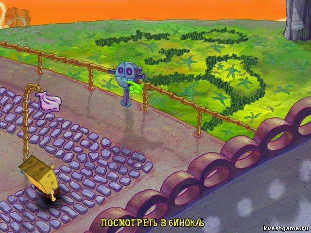Губка Боб на смотровой площадке (Spongebob Squarepants: Employee of the Month (уровень 4))