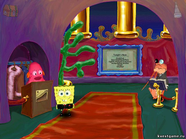 Губка Боб в ресторане Фальшивый шик (Spongebob Squarepants: Employee of the Month (уровень 4))