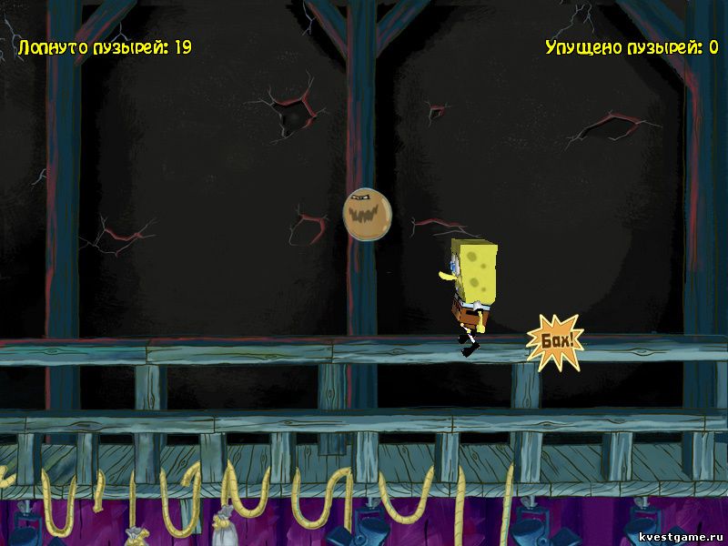 Губка Боб лопает пузыри (Sponge Bob Squarepants: Lights, Camera, Pants! (уровень 3))