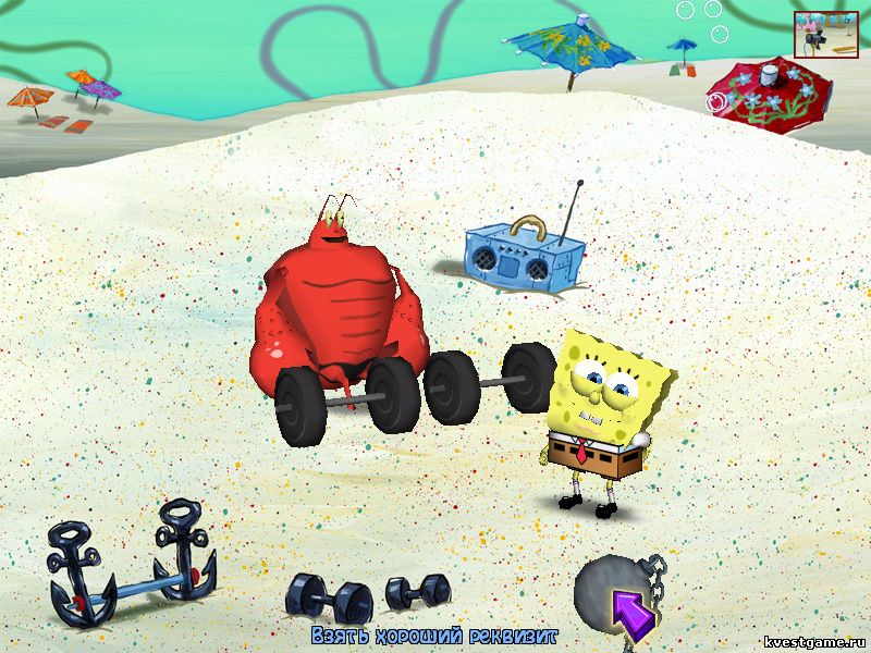 Screenshot из игры Губка Боб: Свет, Камера, Штаны! - локация Лагуна Гу (уровень 4)
