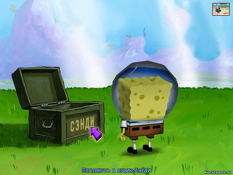 Губка Боб нашел сундук белки (Sponge Bob Squarepants: Lights, Camera, Pants! (уровень 3))